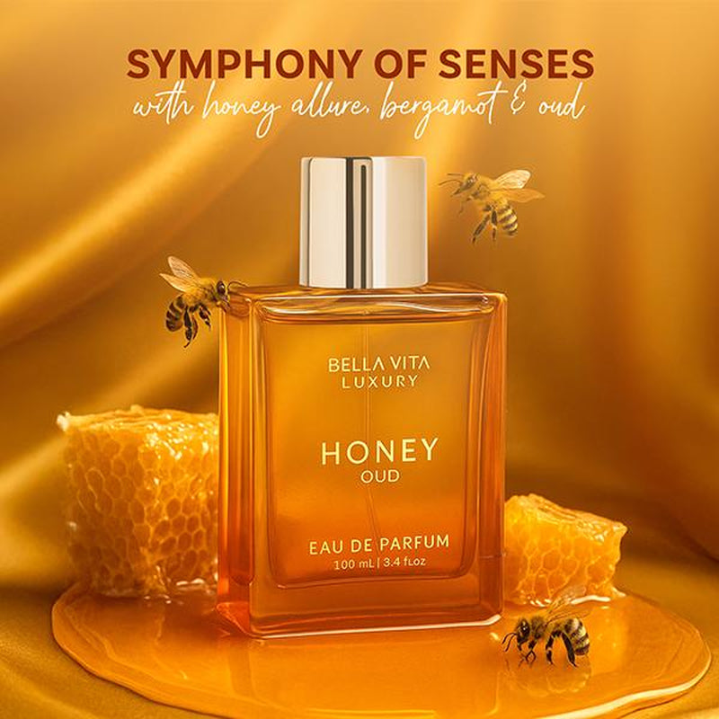 Bella Vita Luxury'S Honey Oud | Eau De Parfum 100Ml (3.4 Fl.Oz.) | Patchouli, Vanilla, Bergamot | Floral & Spicy | Made with Clean & Vegan Essentials Oils | Cruelty Free Fragrance Perfume
