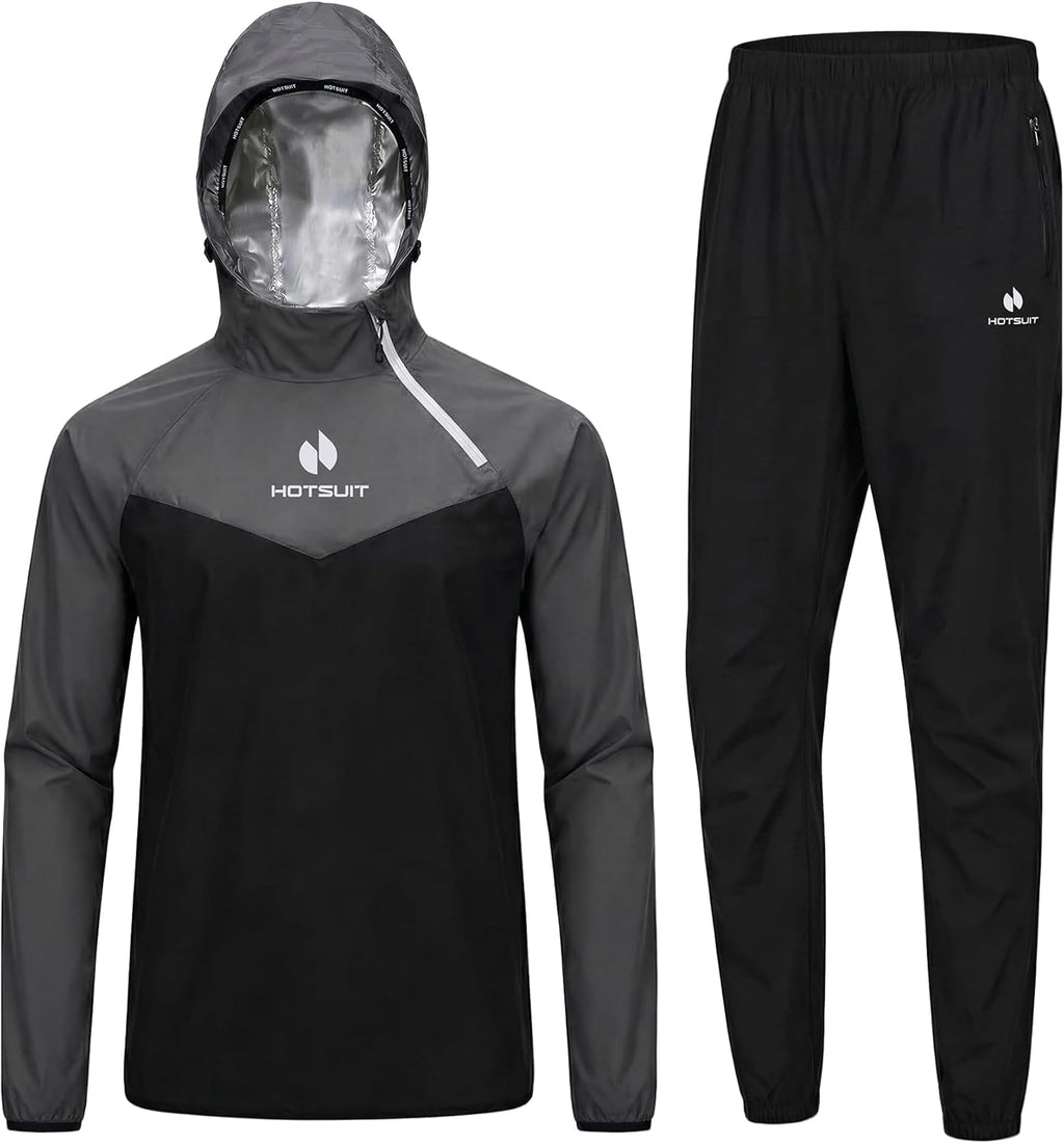 Sauna Suit for Men Sweat Sauna Jacket Pant Gym Workout Sweat Suits