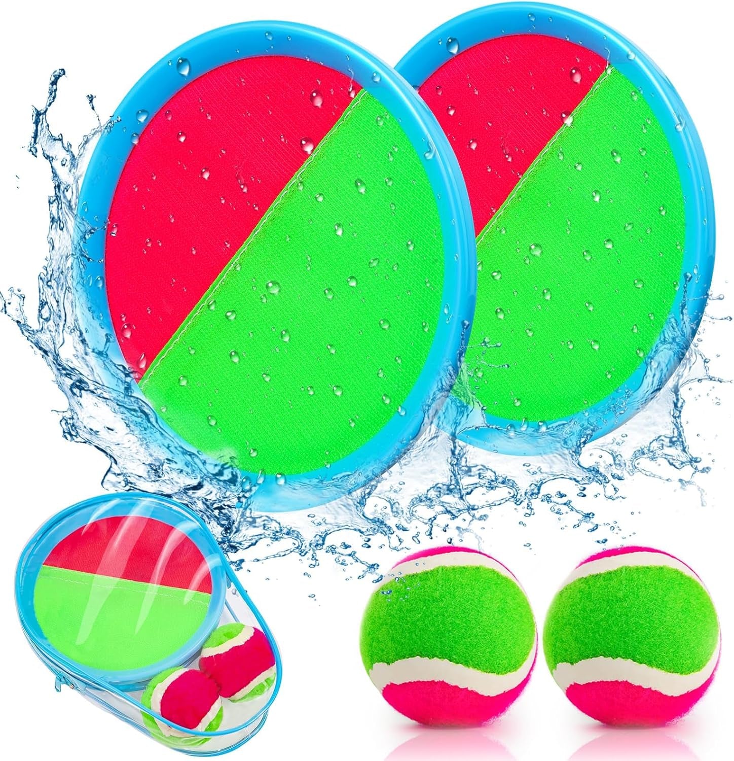 Toddler Toys Toss and Catch Ball Set Christmas Stocking Stuffer for Kids Toddler, Toys for 3 4 5 6 7 8 Year Old Boys Girls Birthday Gift, Yard Outdoor Games for Kid Ages 4-8 8-12 Beach Pool