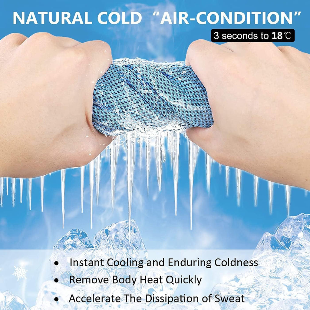 Cooling Towel 6 Pack, 36"X12" Cooling Towels for Neck and Face, Soft Microfiber Cooling Neck Wraps, Ice Sports Towel for Instant Cooling, Stay Cool for Yoga, Sport, Workout, Running, Camping, Golf